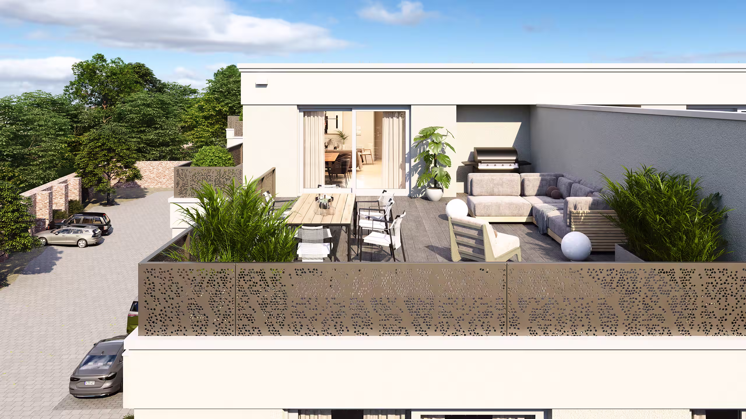 Dachterrasse der Eigentumswohnung