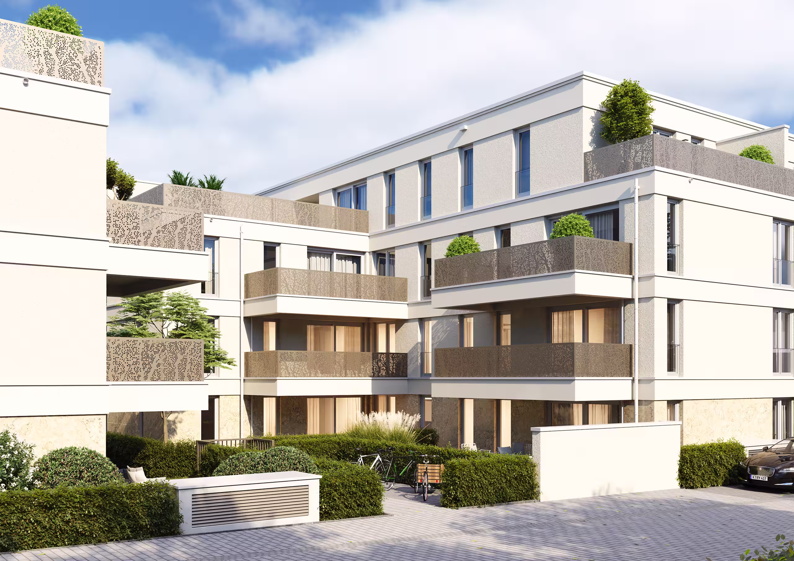 Quartett Außenansicht Balkons